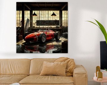 Vintage Ferrari 156 Sharknose in Classic Workshop by Jan Keteleer