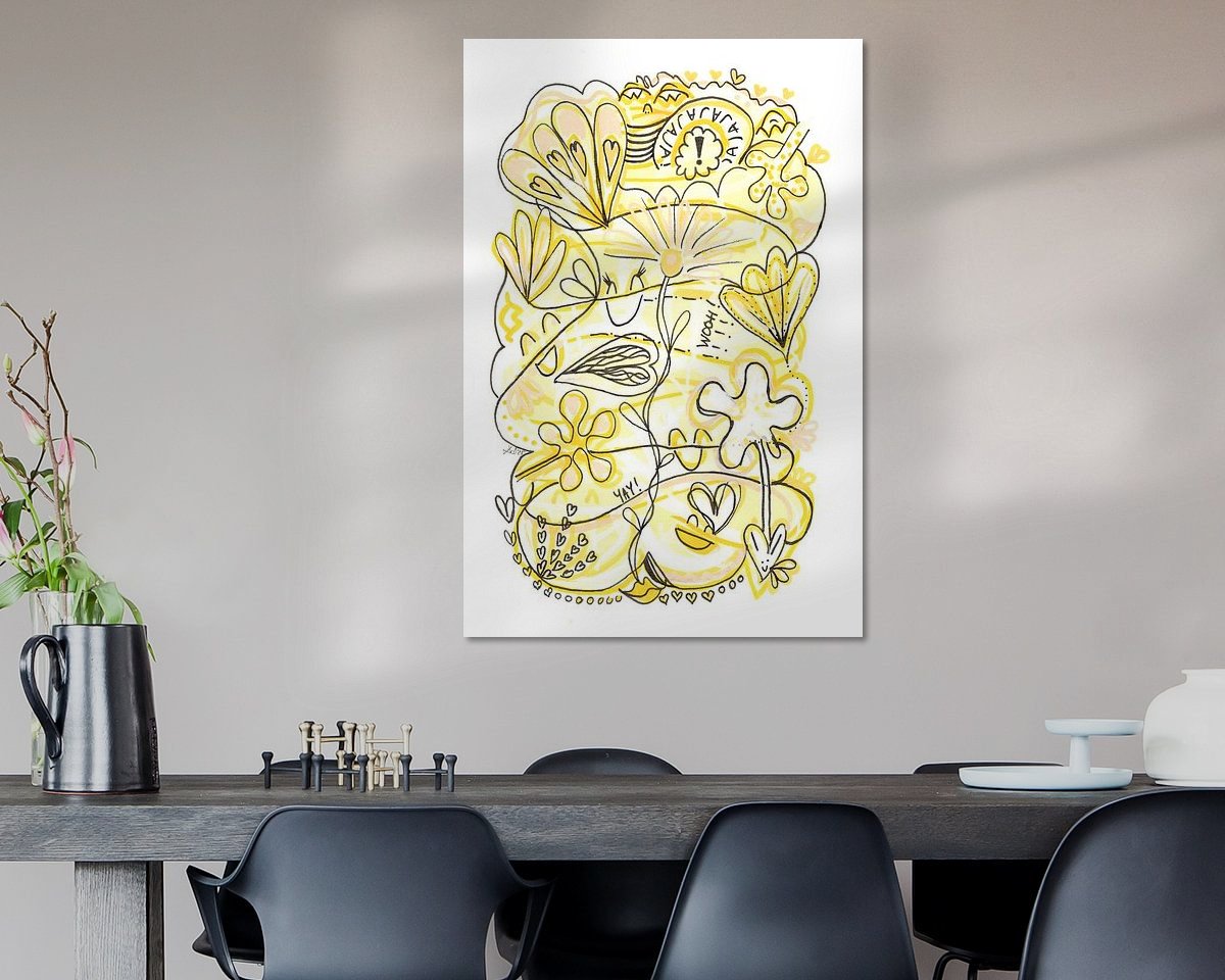 Voorbeeld van het werk in een kamer