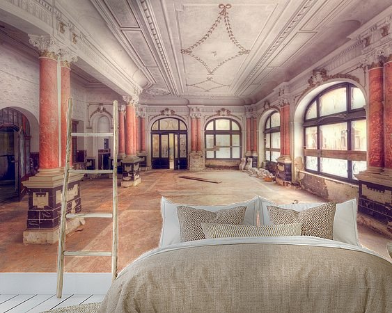 Voorbeeld van het werk in een kamer