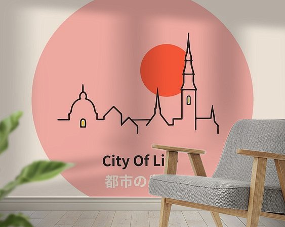 Voorbeeld van het werk in een kamer