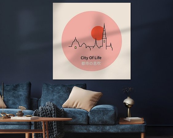 Voorbeeld van het werk in een kamer