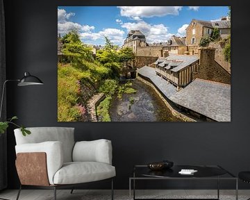 Former wash house Lavoirs de la Garenne in the old town centre of Vannes, Brittany