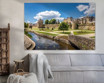 Jardin des Remparts, gardens on the former fortification wall, Vannes, Brittany