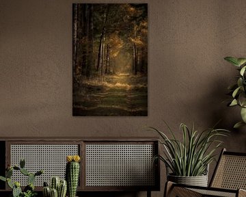 Verträumter Goldener Waldweg