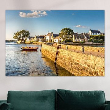 Die Pont de Saint-Cado mit Blick zur Ile de Saint-Cado, Bretagne von Christian Müringer