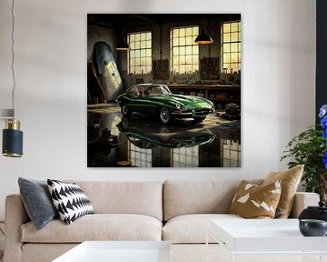 1960 Jaguar Type E en atelier sur Jan Keteleer