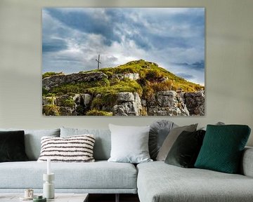 Impressive mountain photo of the Kotzen in Hinterriß - a powerful Alpine landscape characterised by rock, forest and a clear Karwendel atmosphere. Perfect for anyone who loves authentic mountain nature. by Miriam Schwarzfischer Fotografie