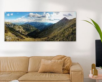 Alpine landscape from Werdenfelser Land - a harmonious blend of majestic peaks, green valleys and clear mountain nature. Perfect for anyone who loves the Bavarian Alpine atmosphere. by Miriam Schwarzfischer Fotografie