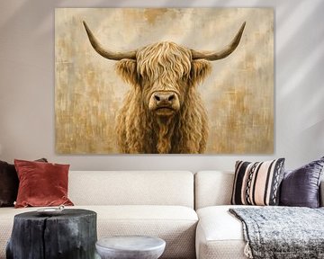 Stoere hooglander op neutrale achtergrond van Imperial Art House