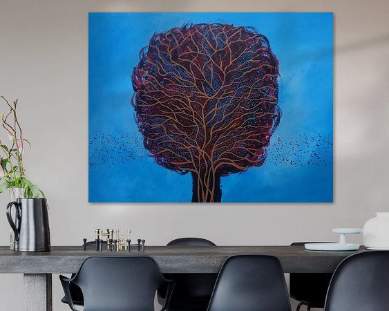 Voorbeeld van het werk in een kamer