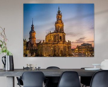 Dresden's old town in fantastic evening light by t.ART