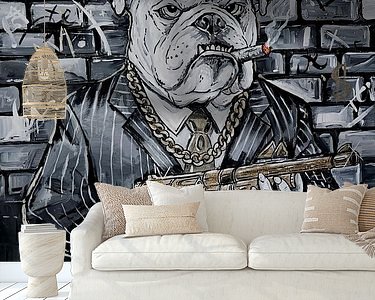 Voorbeeld van het werk in een kamer