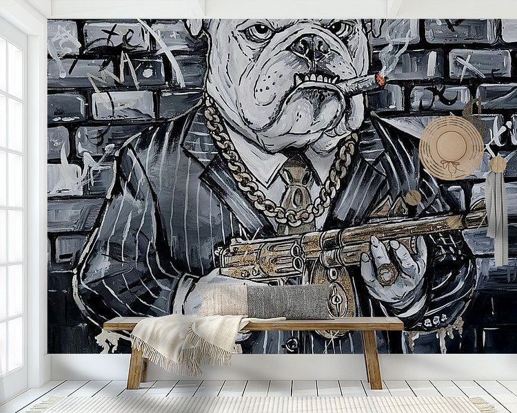 Voorbeeld van het werk in een kamer