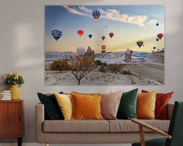 Lots of balloons in the sky