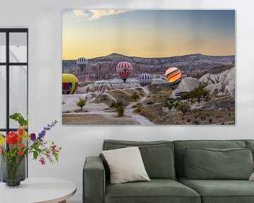 Ballons à air chaud multicolores