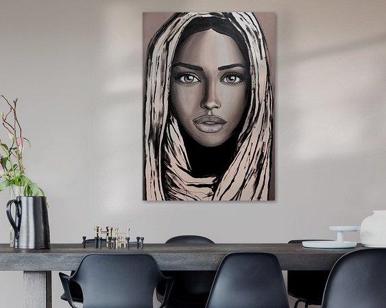 Voorbeeld van het werk in een kamer