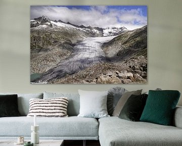 Spectaculair Zwitsers Alpenlandschap met gletsjer - krachtig berglandschap, glinsterend ijs en een indrukwekkende sfeer in het hooggebergte. Een krachtig motief voor echte Alpenliefhebbers. van Miriam Schwarzfischer Fotografie