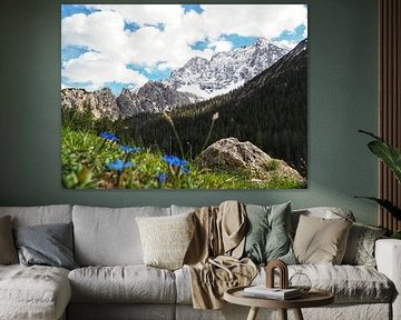 Spectaculaire paysage alpin suisse avec glacier - des montagnes puissantes, une glace éclatante et une atmosphère de haute montagne impressionnante. Un motif fort pour les vrais amoureux des Alpes.