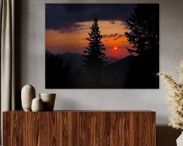 Coucher de soleil dans les Alpes du Lechtal