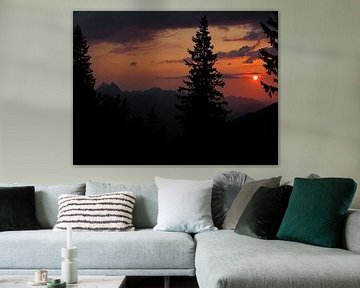 Coucher de soleil dans les Alpes du Lechtal