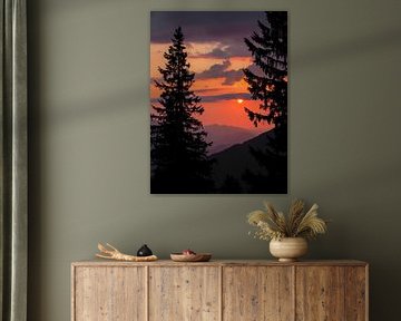 Coucher de soleil dans les Alpes du Lechtal