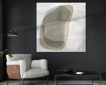 Peinture abstraite minimaliste aux couleurs neutres sur Art minimaliste abstrait