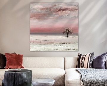 Chuchotement rose d'un arbre sur Karina Brouwer