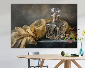 Crystal Perfume Bottle - Mysterious Still Life