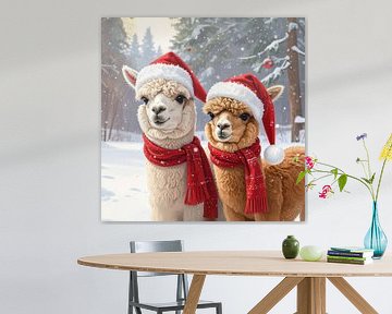 Alpacas in Christmas spirit...