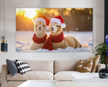 Alpacas in Christmas spirit...