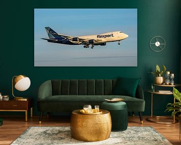 Flexport Boeing 747-400 Frachtflugzeug.