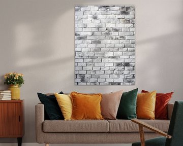 Mur de briques blanches à la structure fine