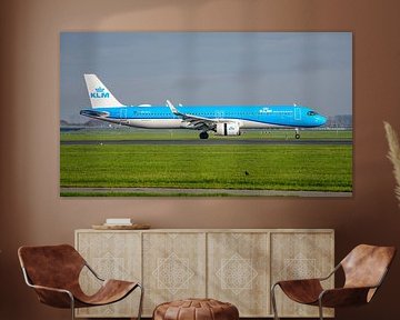 Het nieuwste vliegtuig van de KLM: de Airbus A321neo.