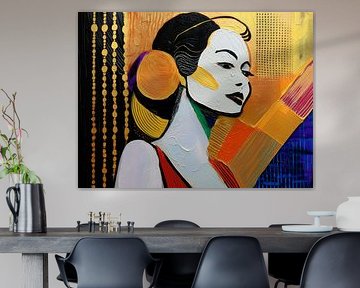 Pop-Art-Porträt mit Impasto-Effekt