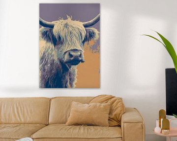 Highland Kuh: Eine Pop-Art-Hommage