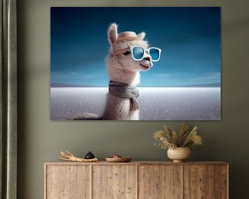 Alpaka in Urlaubsstimmung von Schwarzer Kaffee