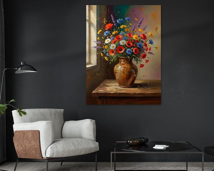 Voorbeeld van het werk in een kamer