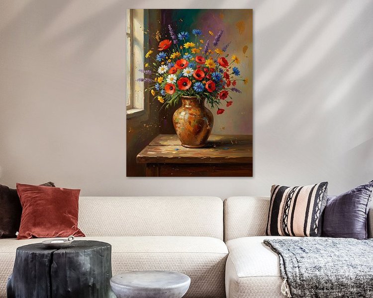 Voorbeeld van het werk in een kamer