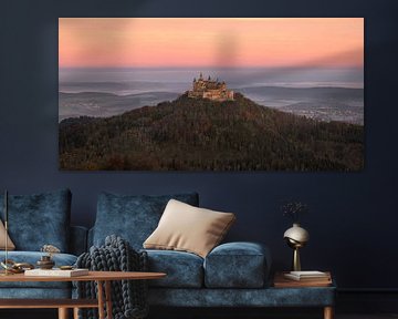 Castle Hohenzollern in Baden-Württemberg in southern Germany at a beautiful sunrise by Marga Vroom