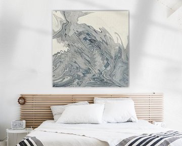 Abstract art in Scandinavian style. Water reflections by Dina Dankers