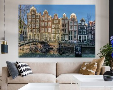 Amsterdamse gevels op de Brouwersgracht. van Don Fonzarelli