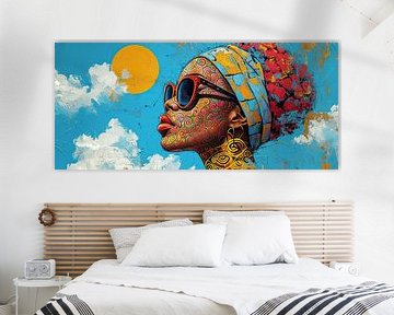 Frauenprofil | Sie trägt die Sonne von Kunst Laune