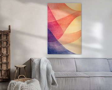 Golvende Tinten | Harmonie in Abstracte Vormen