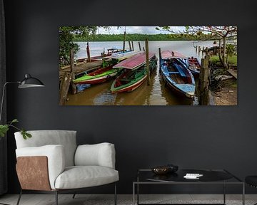 Korjaal bateaux Suriname sur Michel Groen
