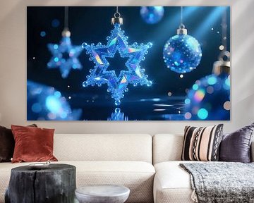 Pluie de pierres précieuses en bleu