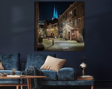 Roggestraat Deventer in the evening by Meindert Marinus