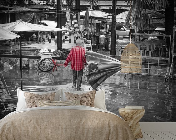 Voorbeeld van het werk in een kamer