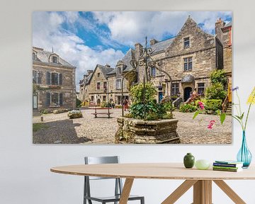 Historische Häuser im Dorf Rochefort-en-Terre, Bretagne von Christian Müringer