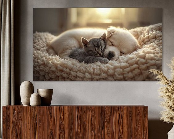 Voorbeeld van het werk in een kamer