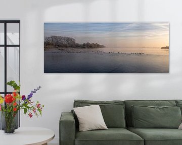 Sunrise at Lake Schulens. by Bart Ceuppens